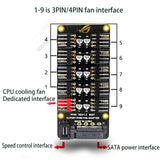 Maxbell PWM hub 4 Pin 3Pin Power Cable Extended for Computer Cooler Fans