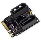 Maxbell M2 to SATA 3.0 Expansion Card WiFi PCIe 3.0 A+E for PC Computers