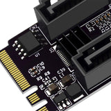 Maxbell M2 to SATA 3.0 Expansion Card WiFi PCIe 3.0 A+E for PC Computers