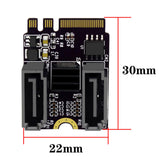 Maxbell M2 to SATA 3.0 Expansion Card WiFi PCIe 3.0 A+E for PC Computers