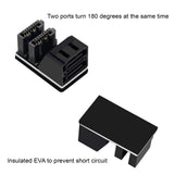 Maxbell SATA Adapter Converter Angle 7Pin Male to Female for Motherboard Mainboard 90 degree