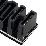 Maxbell SATA Adapter Converter Angle 7Pin Male to Female for Motherboard Mainboard 180 degree