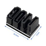 Maxbell SATA Adapter Converter Angle 7Pin Male to Female for Motherboard Mainboard 180 degree