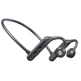 Maxbell Waterproof Air Conduction Headphones 8H playing time for Cycling Gym Working Black