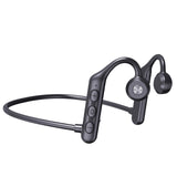 Maxbell Waterproof Air Conduction Headphones 8H playing time for Cycling Gym Working Black