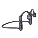Maxbell Waterproof Air Conduction Headphones 8H playing time for Cycling Gym Working Black
