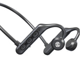 Maxbell Waterproof Air Conduction Headphones 8H playing time for Cycling Gym Working Black