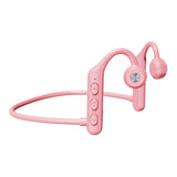 Maxbell Waterproof Air Conduction Headphones 8H playing time for Cycling Gym Working Pink