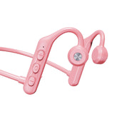 Maxbell Waterproof Air Conduction Headphones 8H playing time for Cycling Gym Working Pink