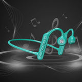 Maxbell Waterproof Air Conduction Headphones 8H playing time for Cycling Gym Working Green