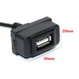 Maxbell Car USB 2.0 Port Panel Socket Adapter Cable 25cm Car Wire for Asx