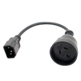 Maxbell IEC320-C14 to Saa Power Cable Cord Black Low Resistance Good Conductivity 0.1m