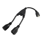 Maxbell 3 Prong 5-15P to 2x5-15R Power Cord 1Feet Multifunctional for Kitchen Office