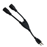 Maxbell 3 Prong 5-15P to 2x5-15R Power Cord 1Feet Multifunctional for Kitchen Office