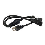 Maxbell 3 Prong power Cords PVC Outer Male to Female for Scanner Computer