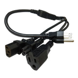 Maxbell 3 Prong power Cords PVC Outer Male to Female for Scanner Computer