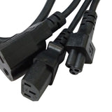 Maxbell 3 Prong power Cords PVC Outer Male to Female for Scanner Computer