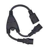 Maxbell Ups Server C14 to 2 C13 Y Splitter Adapter Cable Cord 10A 250V 2500W