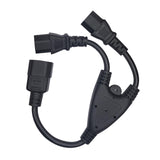 Maxbell Ups Server C14 to 2 C13 Y Splitter Adapter Cable Cord 10A 250V 2500W