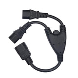 Maxbell Ups Server C14 to 2 C13 Y Splitter Adapter Cable Cord 10A 250V 2500W