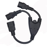 Maxbell Ups Server C14 to 2 C13 Y Splitter Adapter Cable Cord 10A 250V 2500W