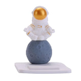 Maxbell Desktop Phone Holder Astronaut Figurine Tablet Holder Stand Spaceman Bracket Gold