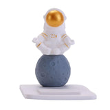 Maxbell Desktop Phone Holder Astronaut Figurine Tablet Holder Stand Spaceman Bracket Gold