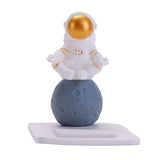 Maxbell Desktop Phone Holder Astronaut Figurine Tablet Holder Stand Spaceman Bracket Gold