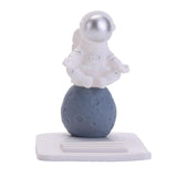 Maxbell Desktop Phone Holder Astronaut Figurine Tablet Holder Stand Spaceman Bracket Silver