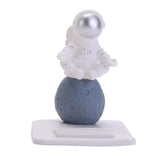 Maxbell Desktop Phone Holder Astronaut Figurine Tablet Holder Stand Spaceman Bracket Silver