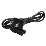 Maxbell USA 2Pin Male to 90 Degree Right Angled IEC 320 C7 Power Cable 40inch ,Black