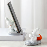 Maxbell Bunny Desktop Phone Holder Creative Bracket Cradle Figurine for Home Office Standing