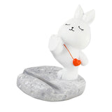 Maxbell Bunny Desktop Phone Holder Creative Bracket Cradle Figurine for Home Office Standing