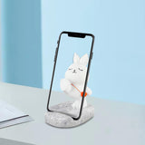 Maxbell Bunny Desktop Phone Holder Creative Bracket Cradle Figurine for Home Office Standing