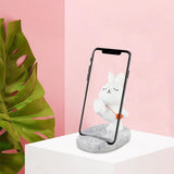 Maxbell Bunny Desktop Phone Holder Creative Bracket Cradle Figurine for Home Office Standing