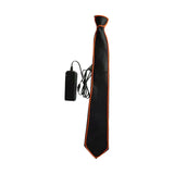 Maxbell Novelty LED Necktie Gifts Silk Funny for Festival Fashion Show Cosplay Orange