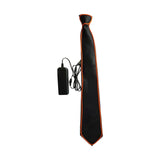 Maxbell Novelty LED Necktie Gifts Silk Funny for Festival Fashion Show Cosplay Orange
