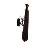 Maxbell Novelty LED Necktie Gifts Silk Funny for Festival Fashion Show Cosplay Orange