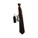 Maxbell Novelty LED Necktie Gifts Silk Funny for Festival Fashion Show Cosplay Orange