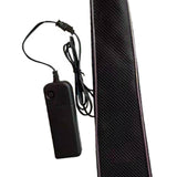 Maxbell Novelty LED Necktie Gifts Silk Funny for Festival Fashion Show Cosplay White