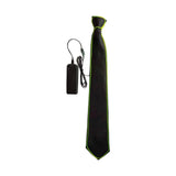 Maxbell Novelty LED Necktie Gifts Silk Funny for Festival Fashion Show Cosplay Green