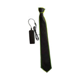 Maxbell Novelty LED Necktie Gifts Silk Funny for Festival Fashion Show Cosplay Green