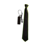 Maxbell Novelty LED Necktie Gifts Silk Funny for Festival Fashion Show Cosplay Green