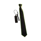 Maxbell Novelty LED Necktie Gifts Silk Funny for Festival Fashion Show Cosplay Green