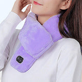 Maxbell Electric Heating Scarf 4 Vibration Mode Warm Soft for Winter Skiing Unisex  Pink
