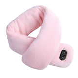 Maxbell Electric Heating Scarf 4 Vibration Mode Warm Soft for Winter Skiing Unisex  Pink