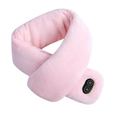 Maxbell Electric Heating Scarf 4 Vibration Mode Warm Soft for Winter Skiing Unisex  Pink