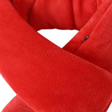 Maxbell Electric Heating Scarf 4 Vibration Mode Warm Soft for Winter Skiing Unisex Red