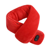 Maxbell Electric Heating Scarf 4 Vibration Mode Warm Soft for Winter Skiing Unisex Red