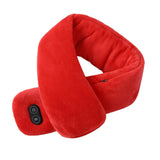 Maxbell Electric Heating Scarf 4 Vibration Mode Warm Soft for Winter Skiing Unisex Red